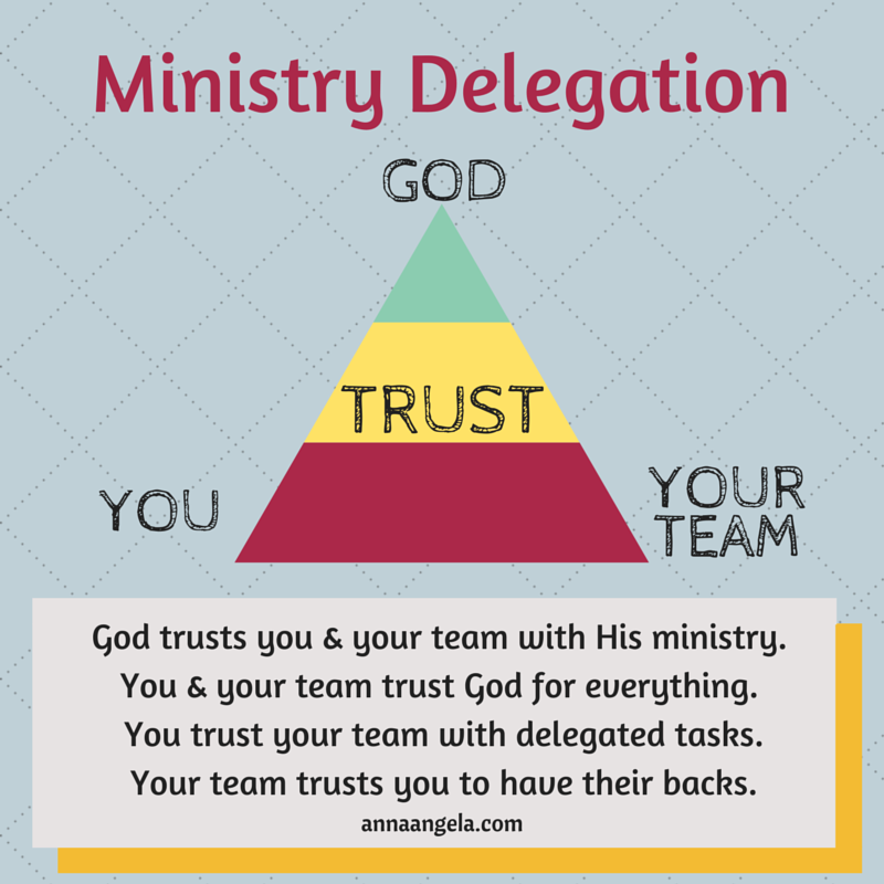 Delegate and trust in the ministry